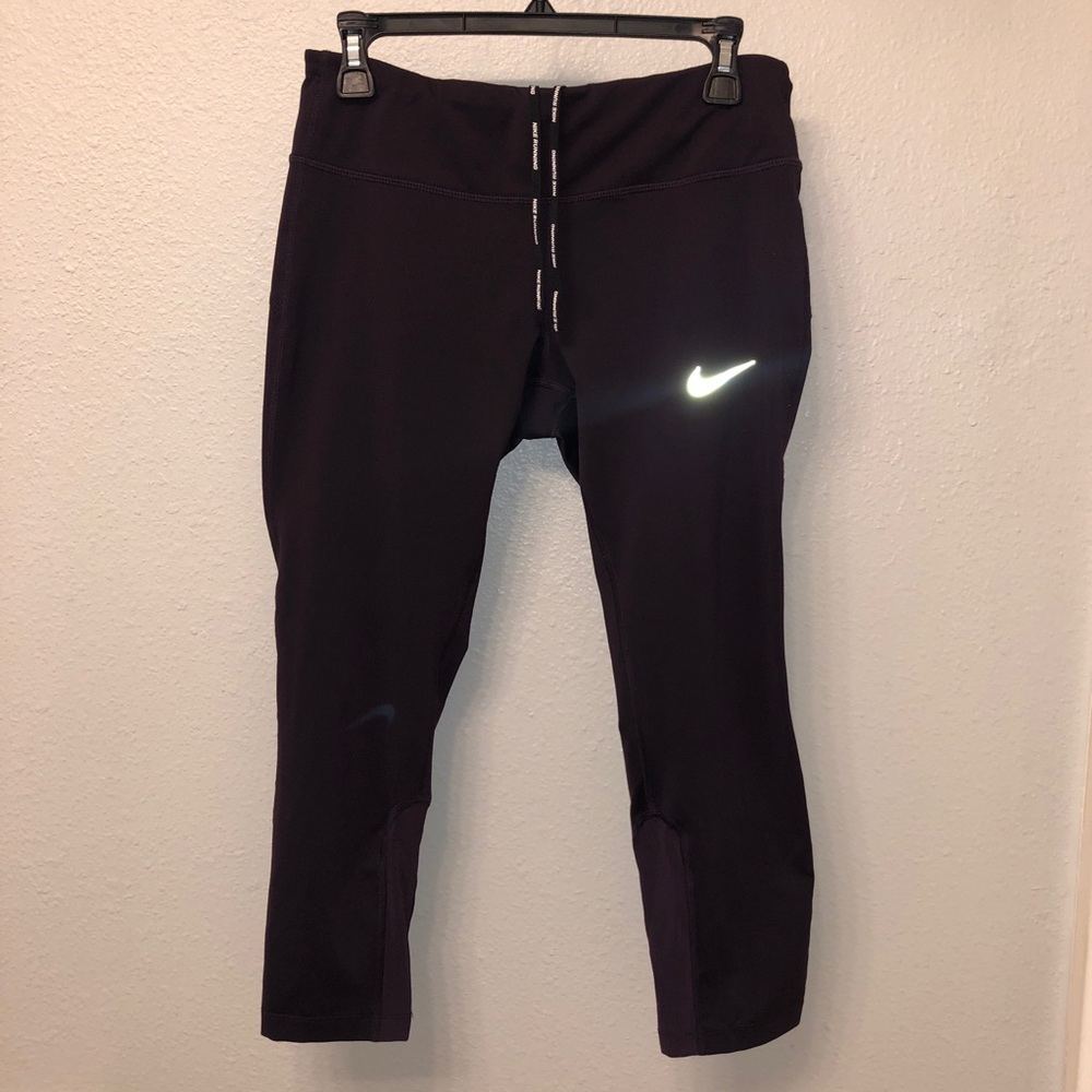 Nike Purple Running Leggings 7/8 length - size M